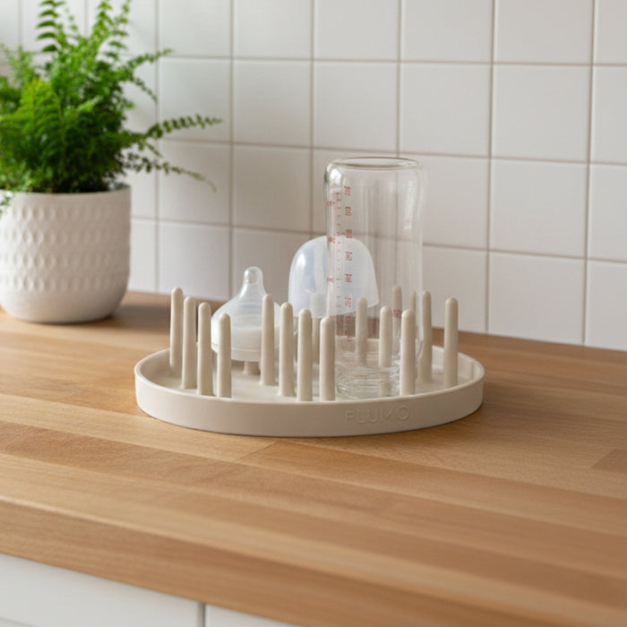 Plum Mini Hedgehog Silicone Drying Rack - Sand