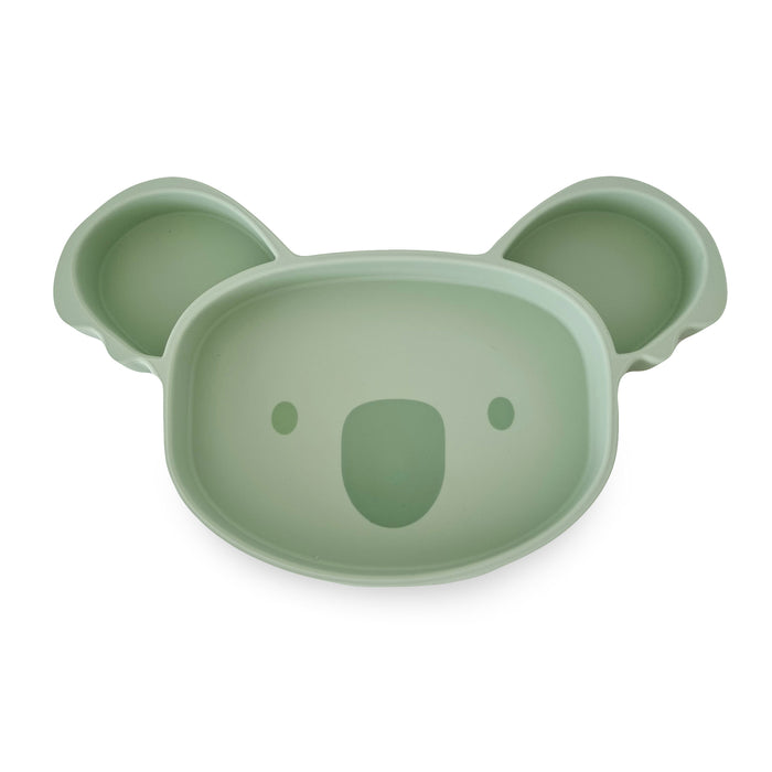 Plum Silicone Suction Koala Plate - Olive - Bubba Blue Australia