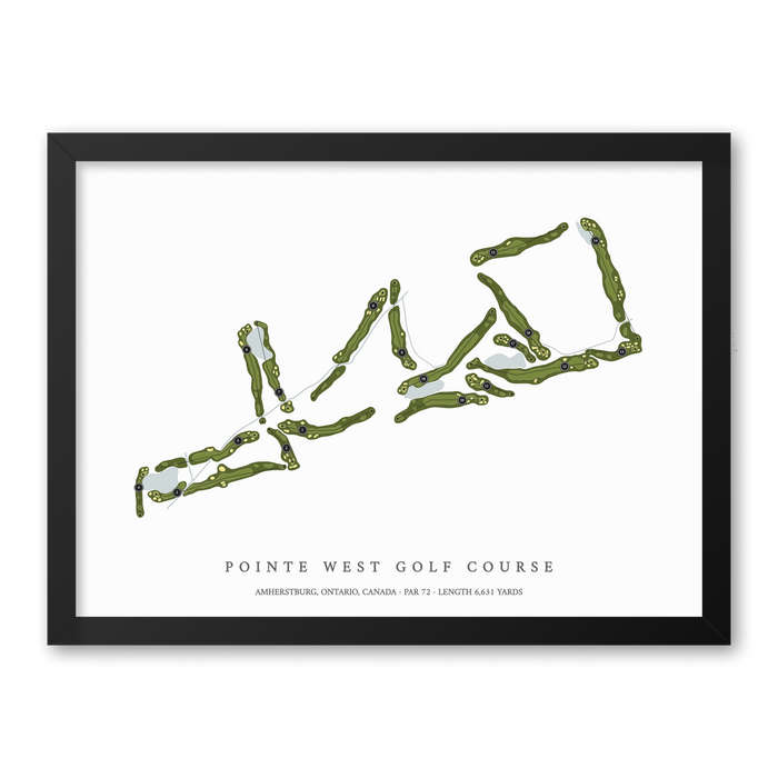 Pointe West Golf Course | Golf Course Map | Black Frame