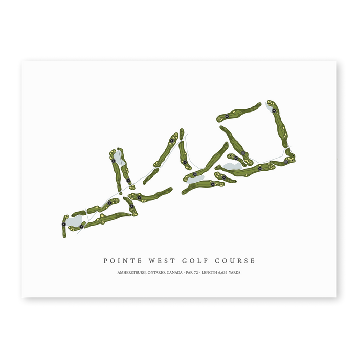 Pointe West Golf Course | Golf Course Map | Unframed