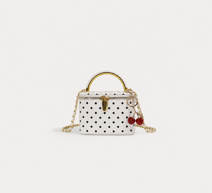 Polka Dot Vanity Crossbody Bag - Cherry