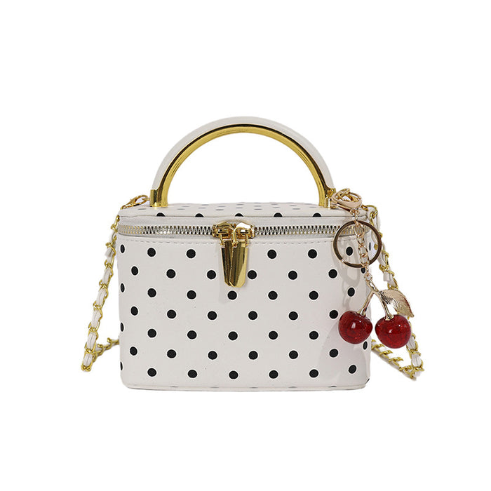 Polka Dot Vanity Crossbody Bag - Cherry