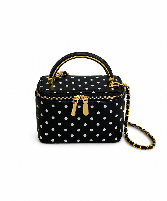 Polka Dot Vanity Crossbody Bag - Cherry