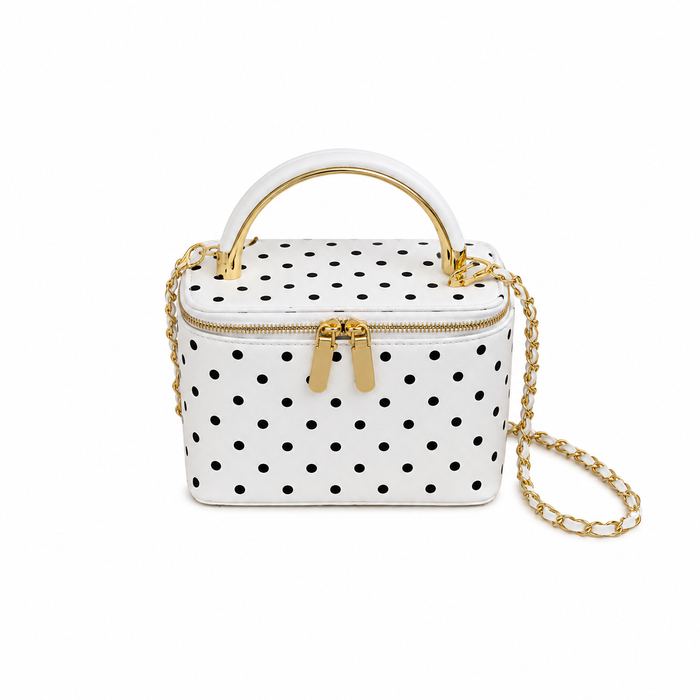 Polka Dot Vanity Crossbody Bag - Cherry