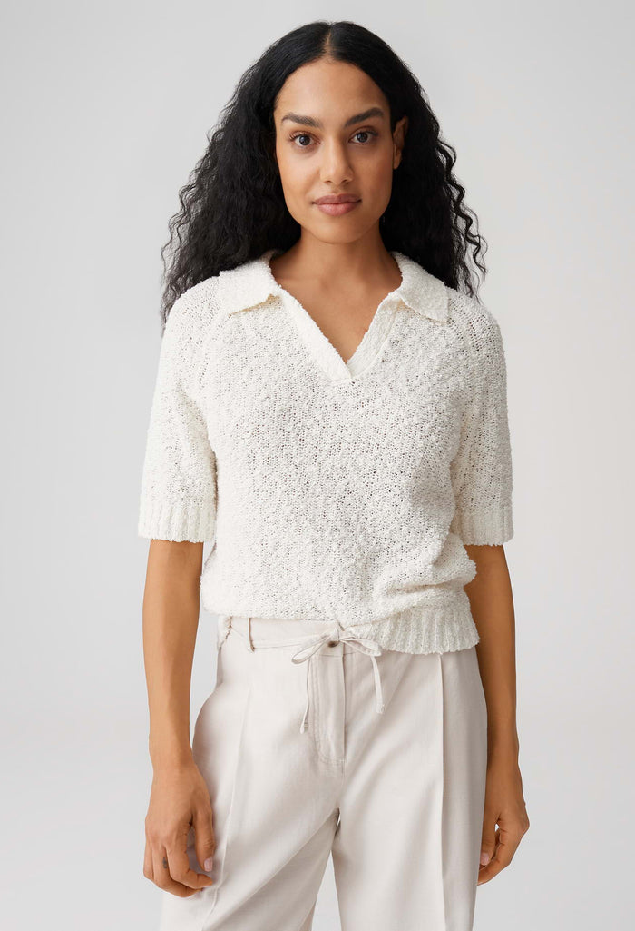 Posilly Short sleeve Boucle knit top