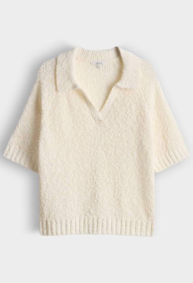 Posilly Short sleeve Boucle knit top