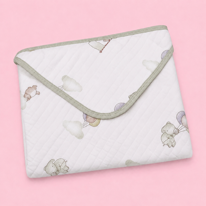 Premium Hooded Baby Wrapper | Muslin | Balloon Print