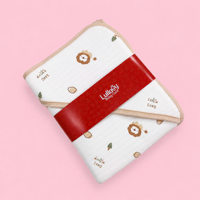 Premium Hooded Baby Wrapper | Muslin | Print