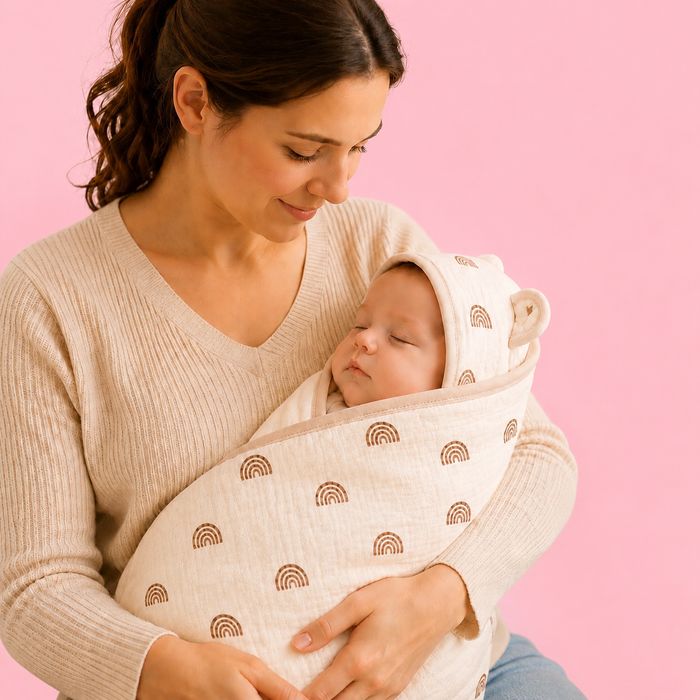 Premium Muslin Baby Wrapper | Rainbow