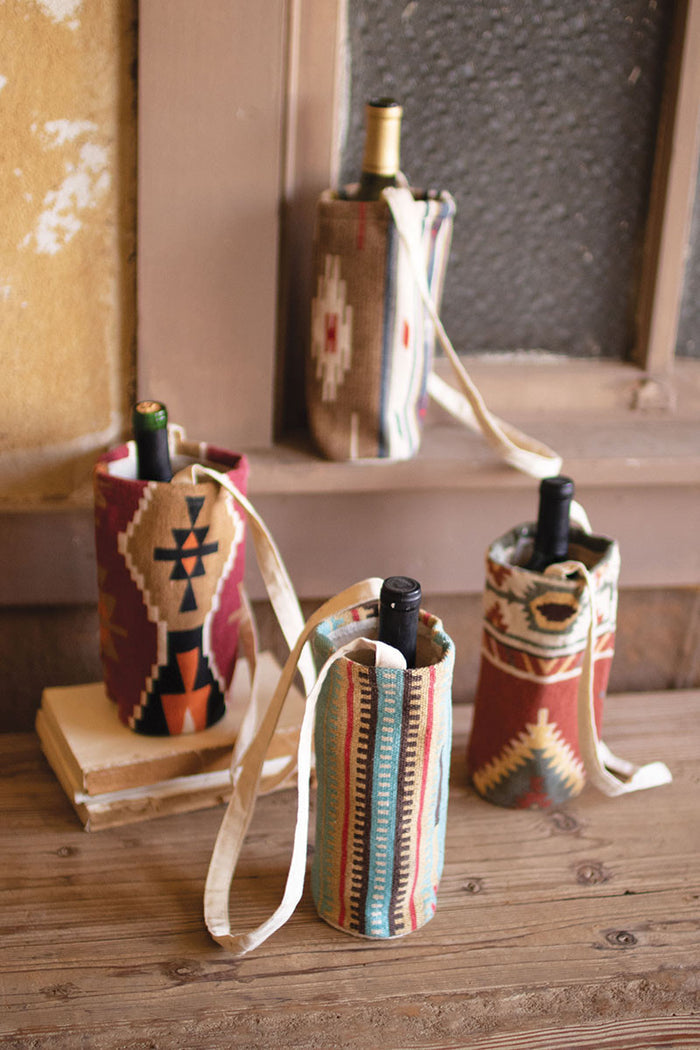 Printed Southwest Wine Bag-4 colors