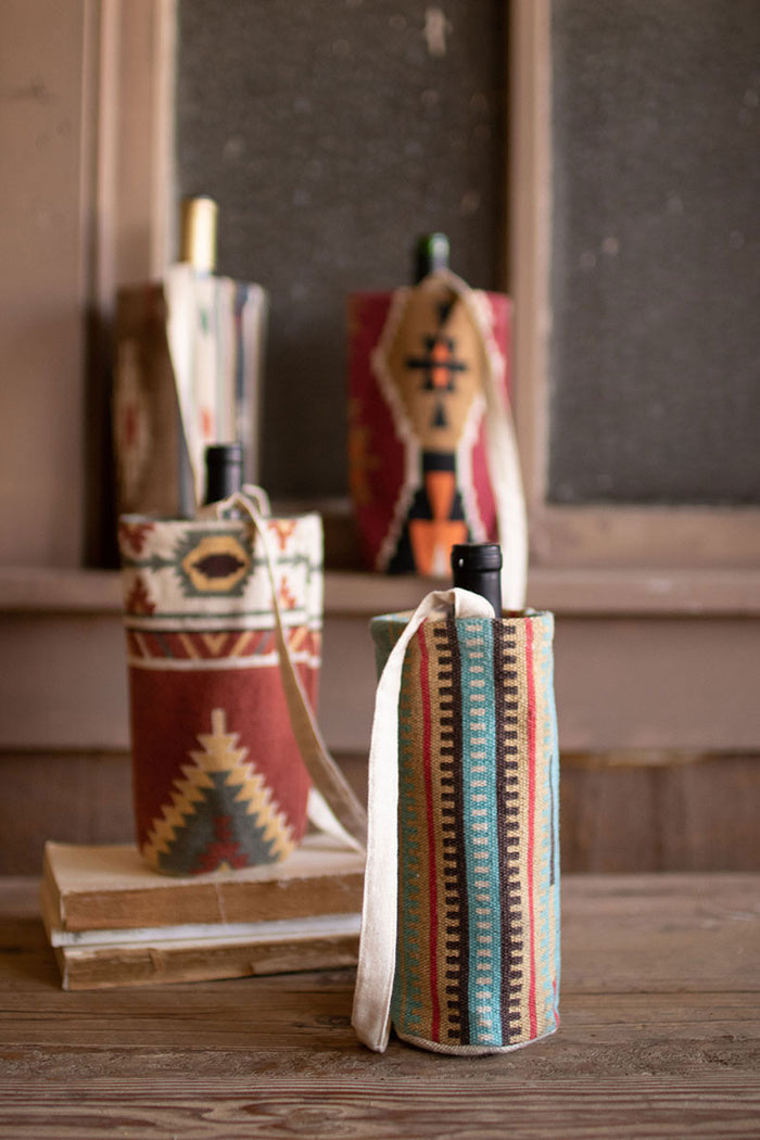 Printed Southwest Wine Bag-4 colors