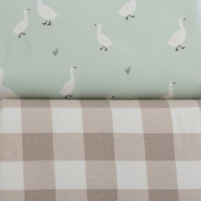Provincial 2pk Waterproof Change Pad Covers - Olive/Taupe - Bubba Blue Australia