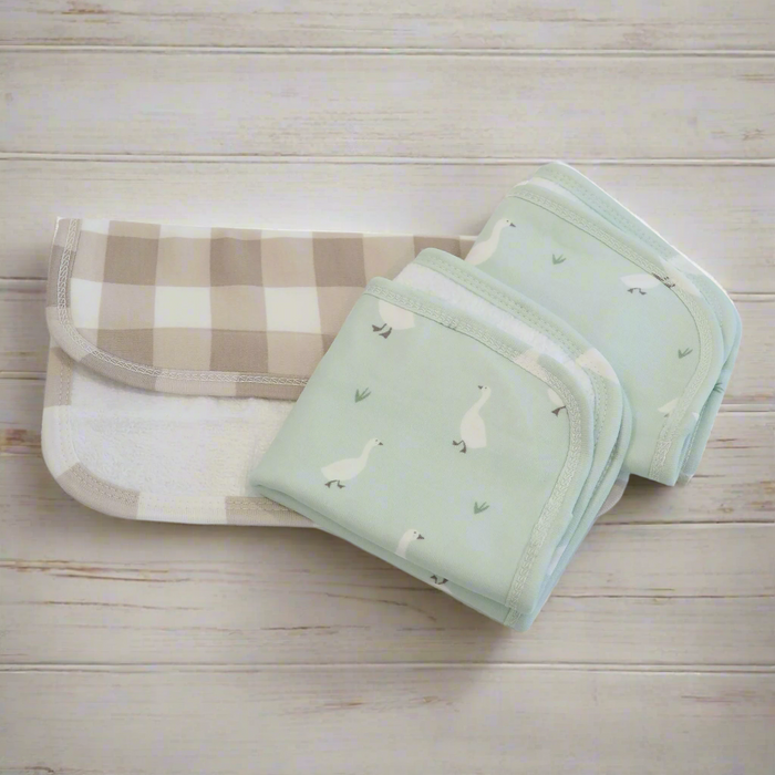 Provincial 3pk Wash Cloth - Olive/Taupe - Bubba Blue Australia