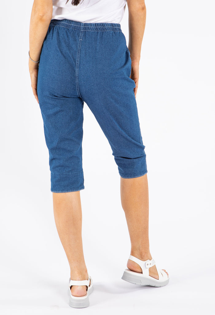 Pull On Denim Capris