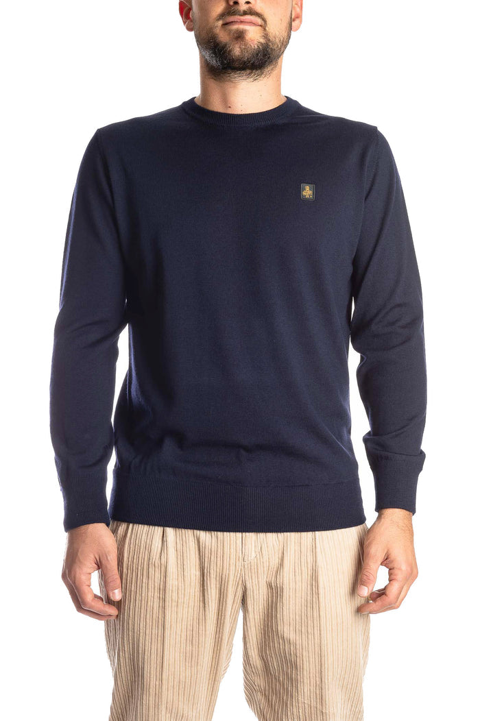 REFRIGIWEAR pullover bennet blu scuro<BR/> M26908 BENNET-F03700