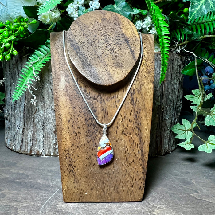 Purple Oyster Turquoise Pendant
