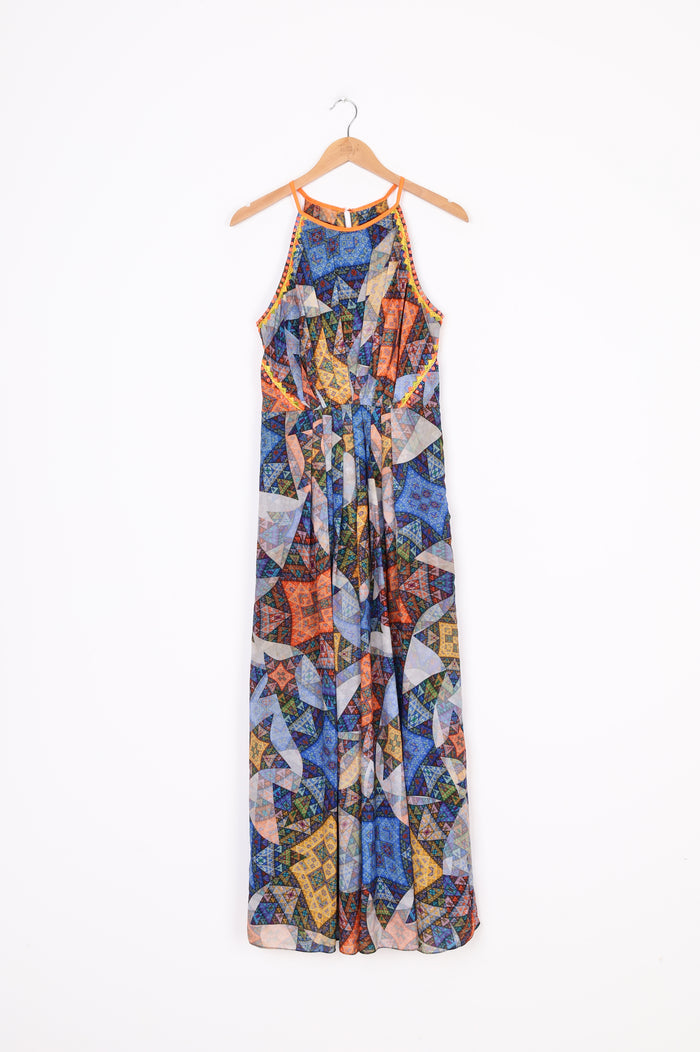 Ranna Gill Womens Blue Dress Size M