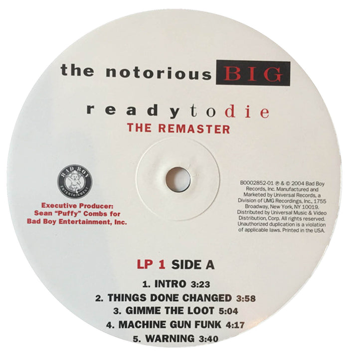 Ready To Die (1st US Remaster)