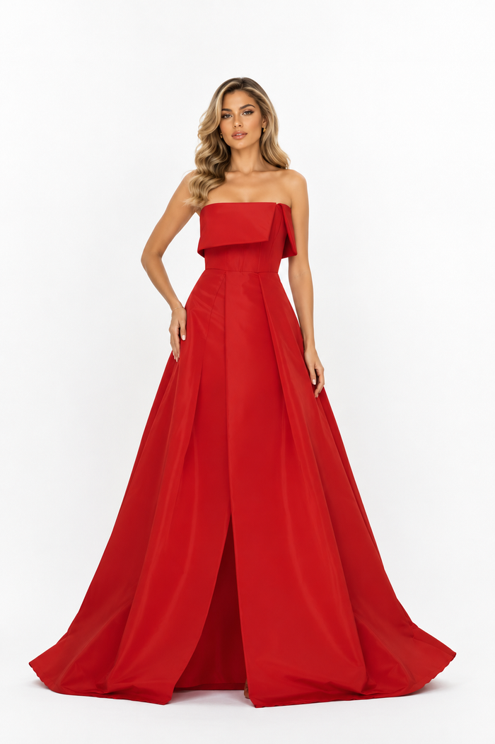 Red Strapless Ball Gown – Valencia