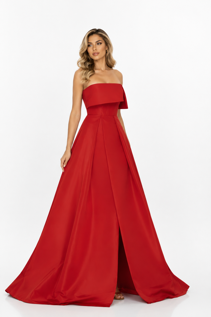 Red Strapless Ball Gown – Valencia
