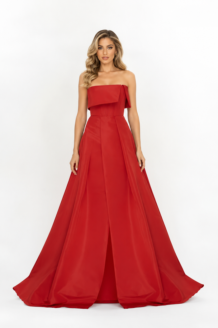 Red Strapless Ball Gown – Valencia