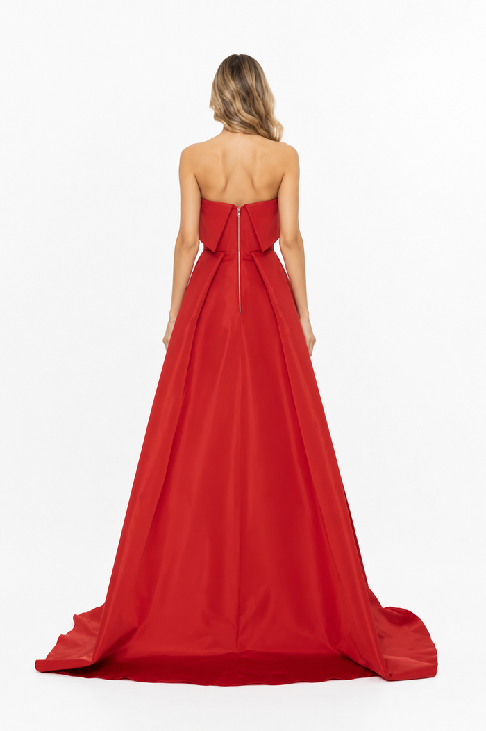 Red Strapless Ball Gown – Valencia