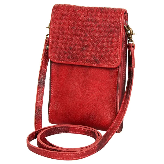 Red Vintage Handmade Phone Crossbody