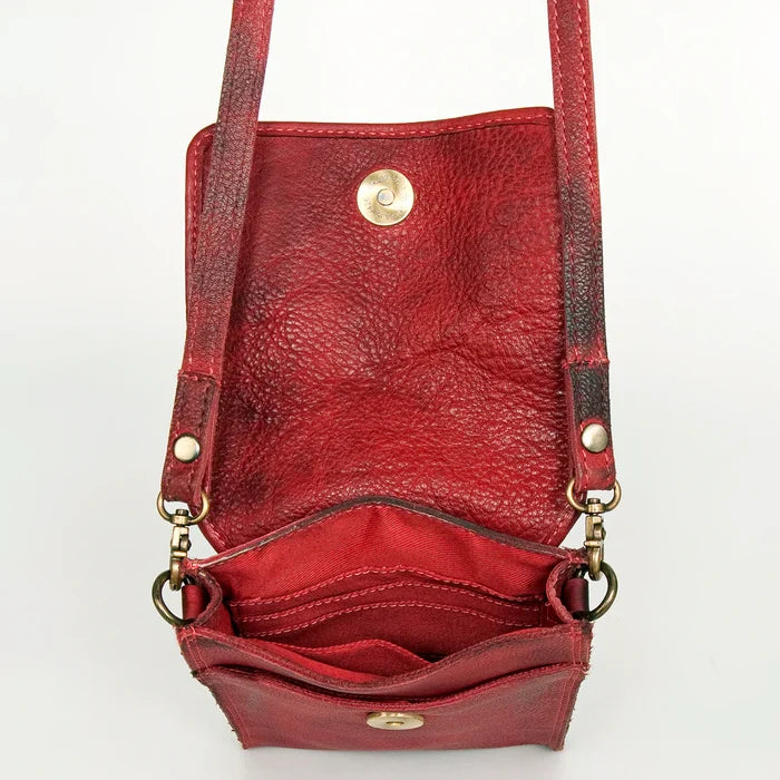 Red Vintage Handmade Phone Crossbody
