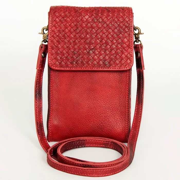 Red Vintage Handmade Phone Crossbody