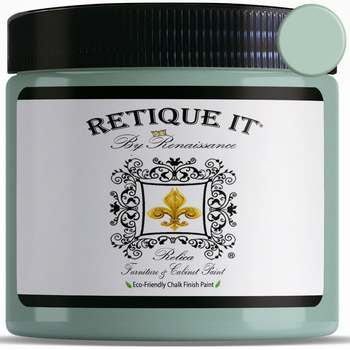 Retique It FCP-CELA-M paint swatch showing a sample of primary-colored paint on a smooth surface.