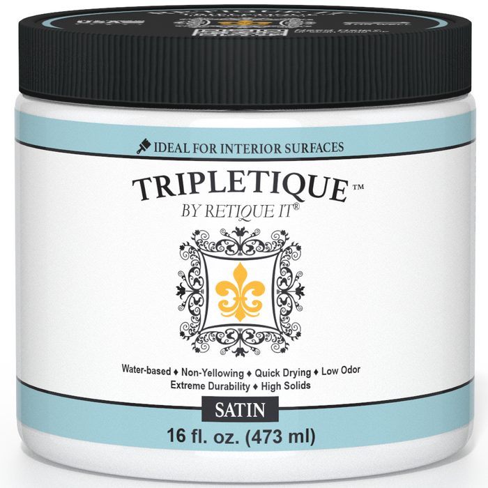 Retique It Tripletique interior topcoat in clear, protective sealant form, suitable for enhancing and sealing interior surfaces.