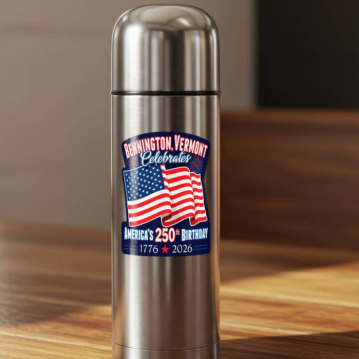 RetroPlanet - USA 1776 Flag Celebrate 250 Years Patriotic Die Cut Sticker