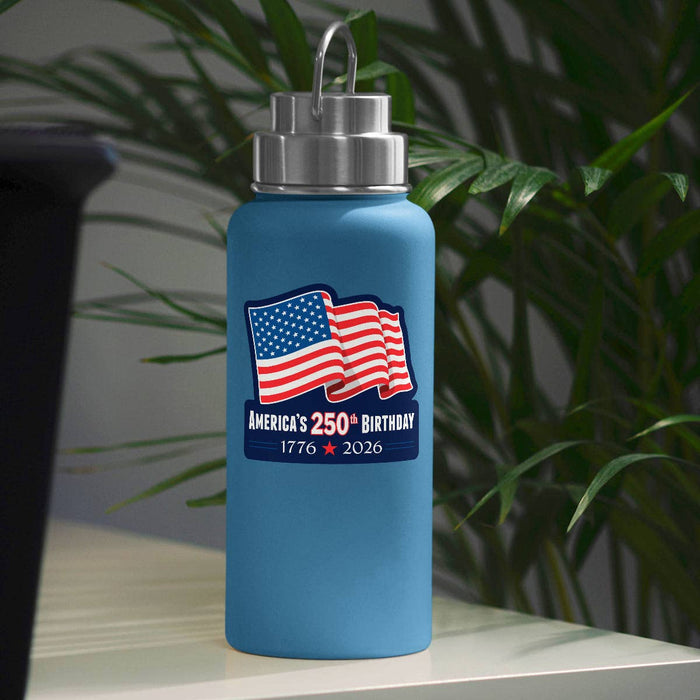 RetroPlanet - USA 1776 Flag Celebrate 250 Years Patriotic Die Cut Sticker