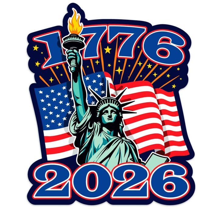 RetroPlanet - USA 1776 Liberty 2026, 250 Years of Freedom Die Cut Sticker