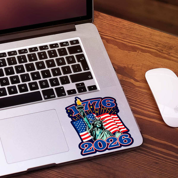 RetroPlanet - USA 1776 Liberty 2026, 250 Years of Freedom Die Cut Sticker