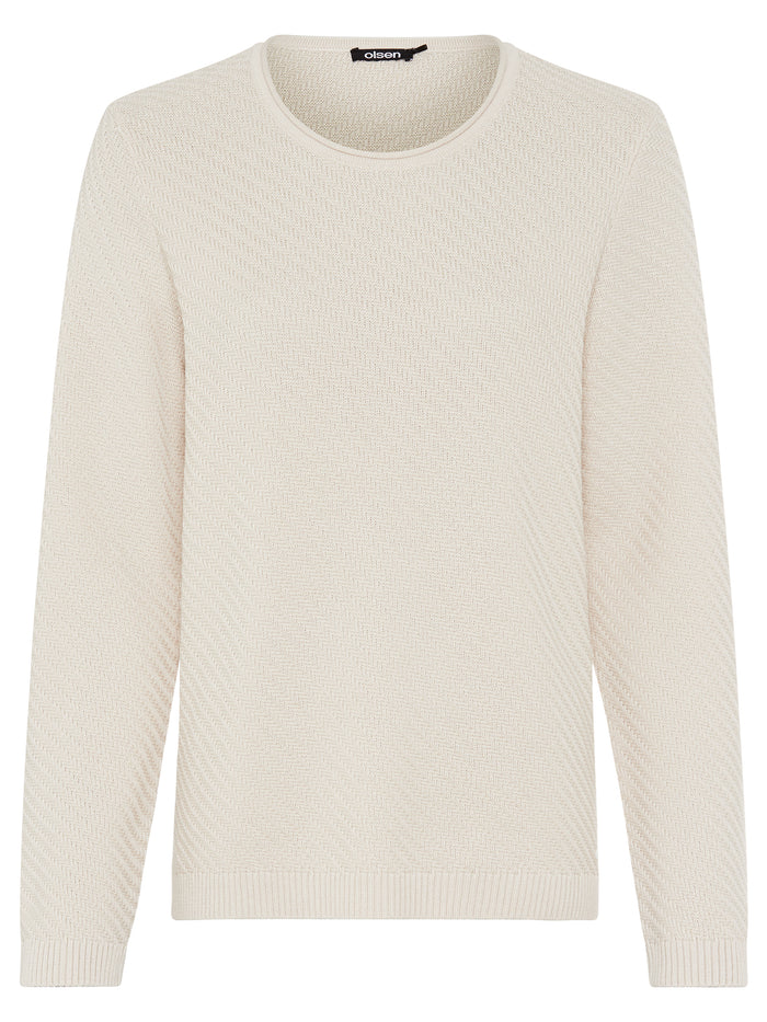 Ribbed Long Sleeve Knit Jumper