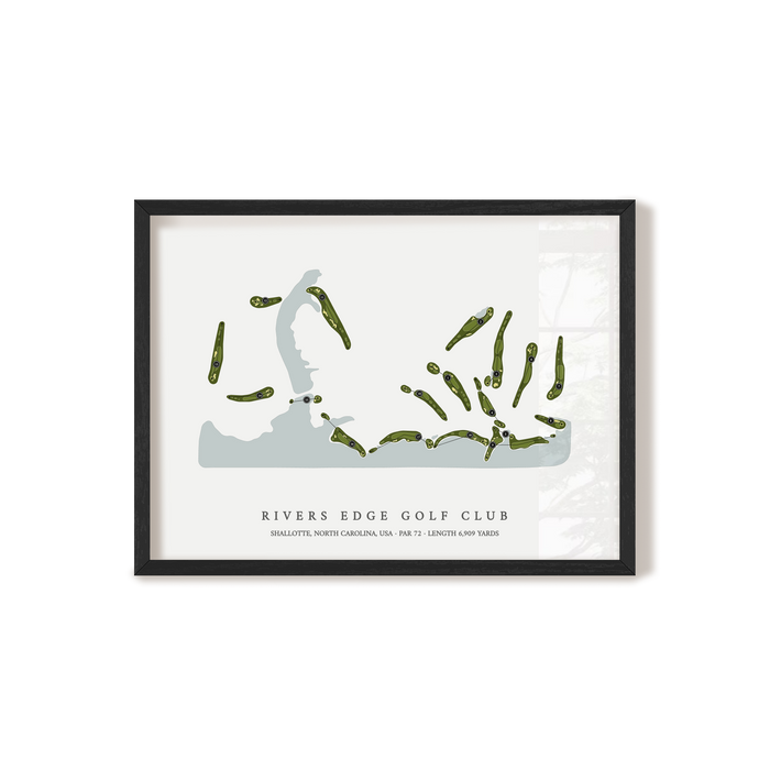 Rivers Edge Golf Club | Golf Course Print | Black+Frame