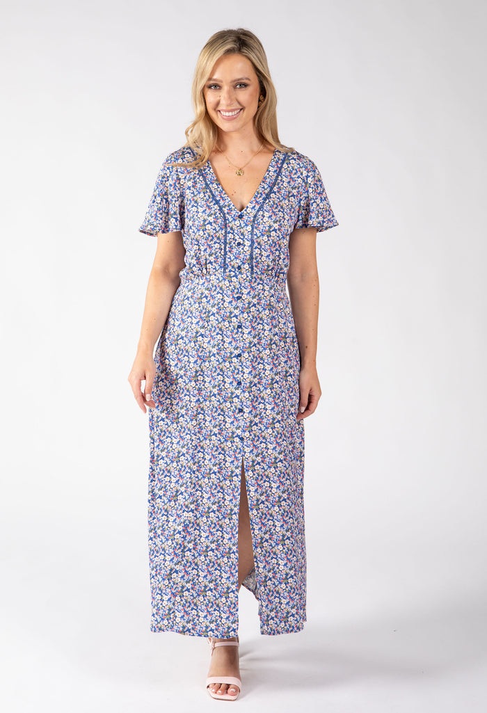 Rosemarine Ditsy Print Midi Dress