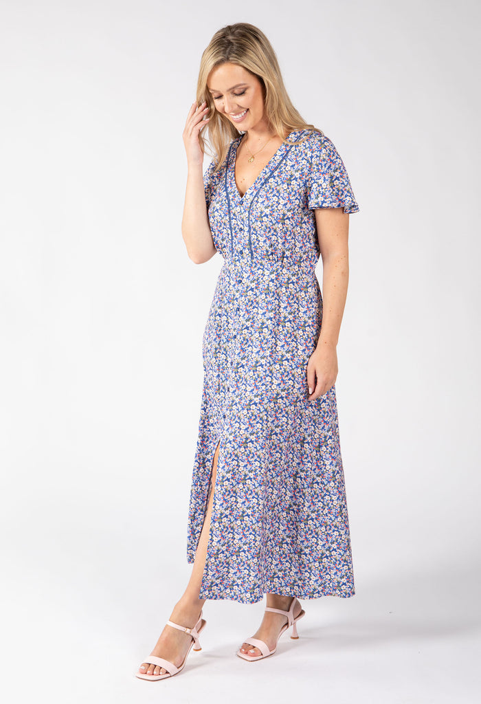 Rosemarine Ditsy Print Midi Dress