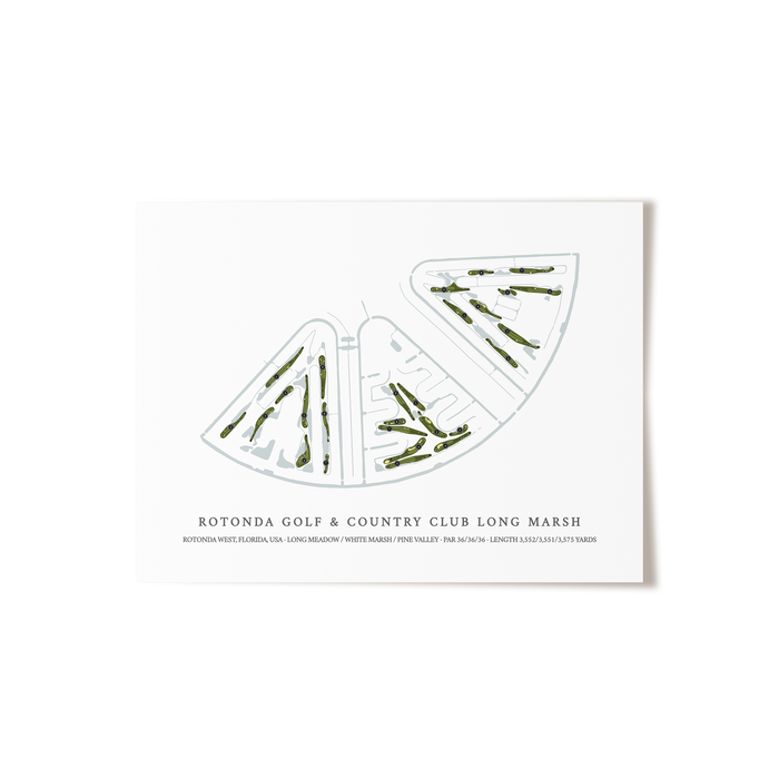 Rotonda Golf & Country Club - Long Marsh | Golf Course Print | Unframed