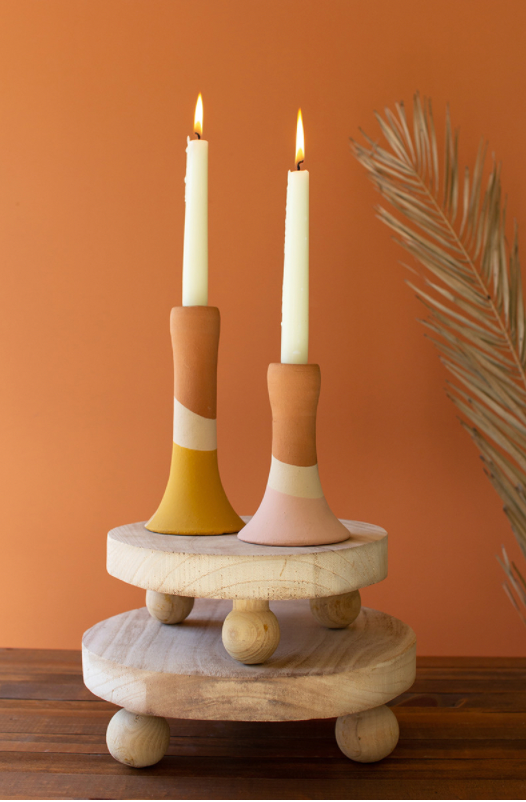 Round Wooden Risers w/ Ball Feet