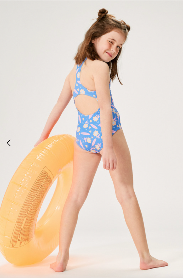 Roxy Lorem - Racerback One-Piece Swimsuit For Girls 2-7