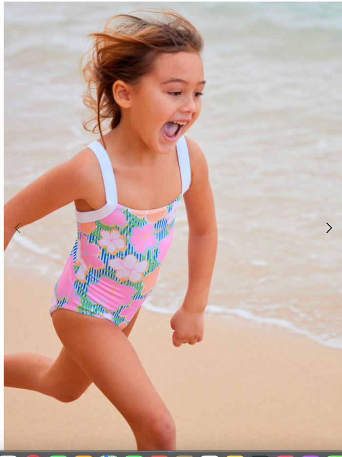 Roxy Tiny Flower - One-Piece Swimsuit For Girls 2-7