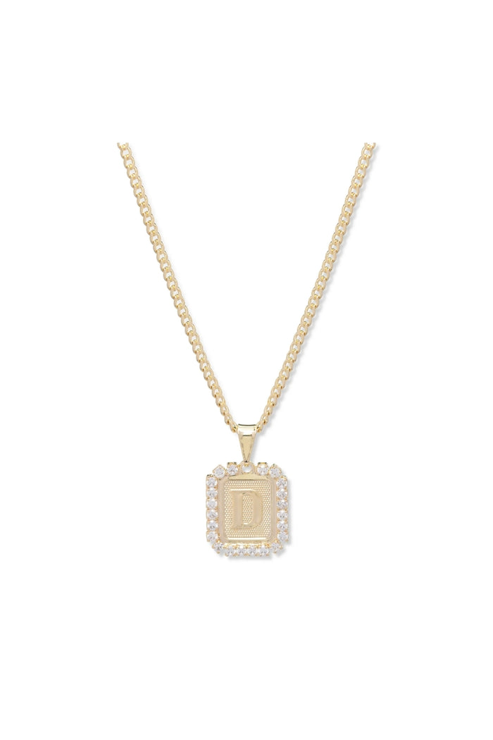 Royal Initial Card Necklace