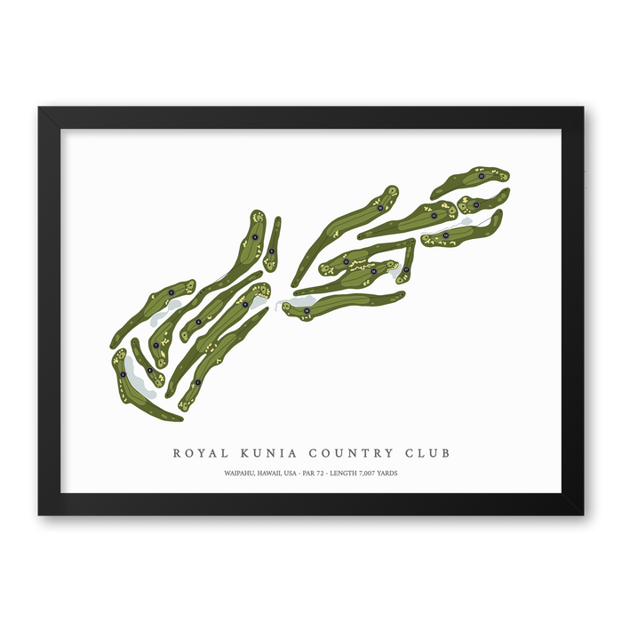 Royal Kunia Country Club | Golf Course Map | Black Frame