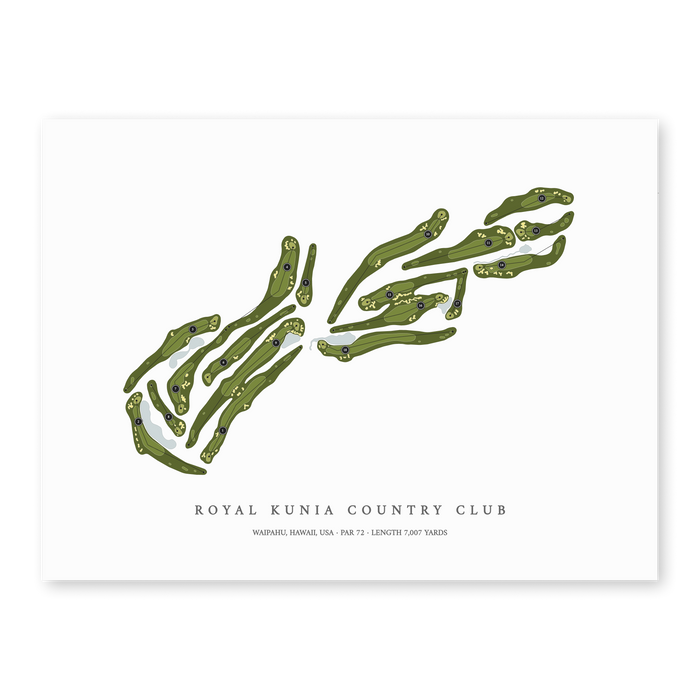 Royal Kunia Country Club | Golf Course Map | Unframed