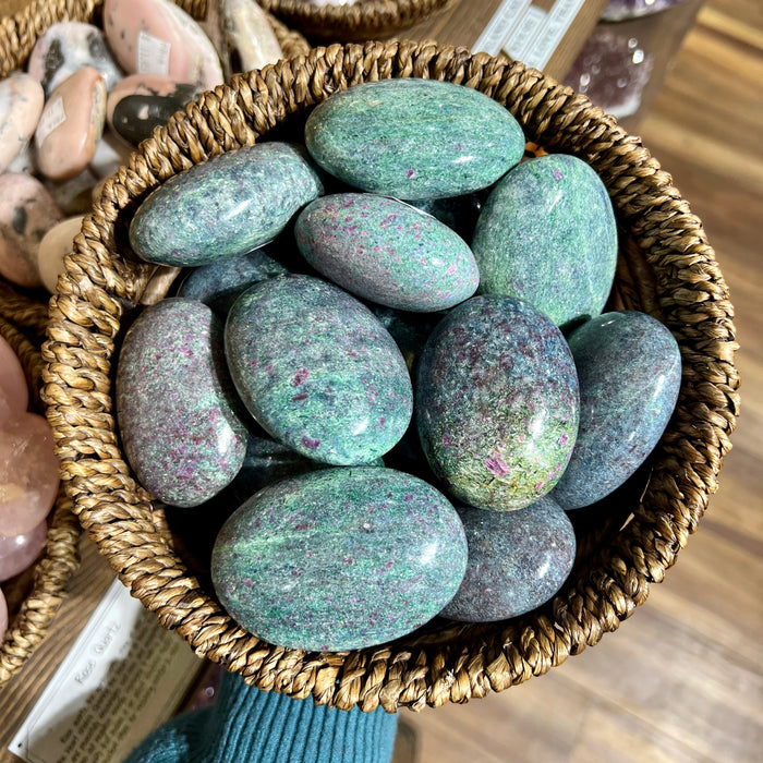 Ruby in Fuchsite Palm Stone