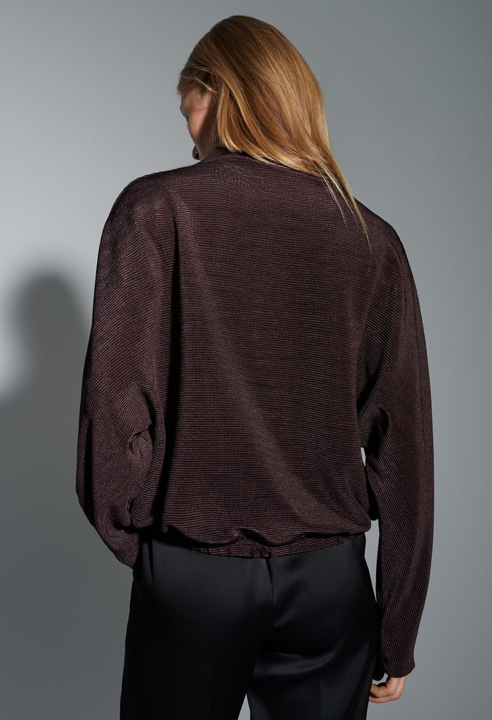 Saglanz Gloss Effect Jersey Top