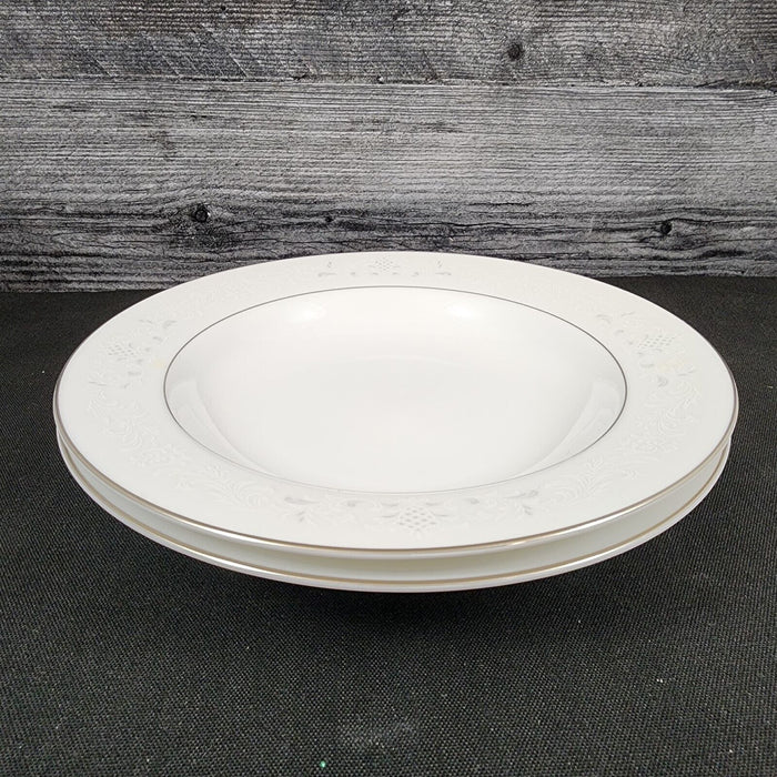Sango Florence Set of 2 Sauce Dessert Fruit Bowl 5 1/2" Gray Scrolls Japan 3646
