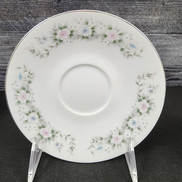 Sango Flower Garden Saucer & Tea Cup 4 Set Coffee Mug Oxford Pink Blue Ceramic
